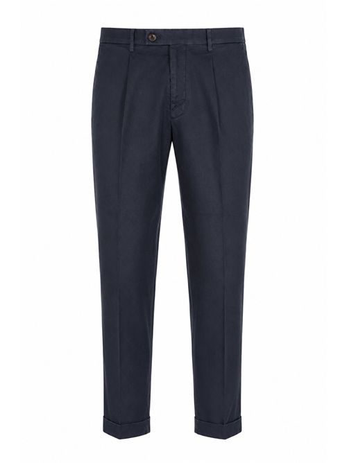 Pantalone Frederick in misto lino e cotone con pinces Blu MICHELE CARBONE | FREDERICK 2951BLU